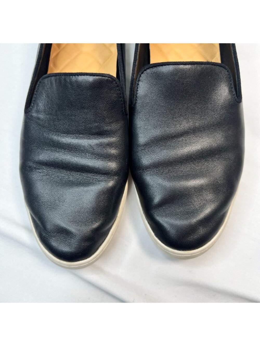 Birdies The Swift Slip-On Sneaker Smooth Black Leather Sneakers Casual 9 - Picture 10 of 14